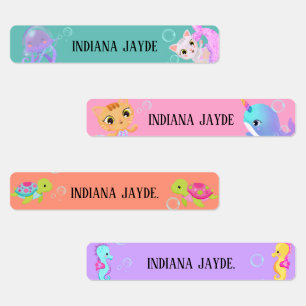 under the seas Waterproof Name Labels. 