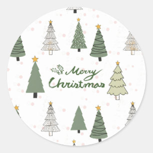 Under the Snowy Trees – Christmas Classic Round Sticker