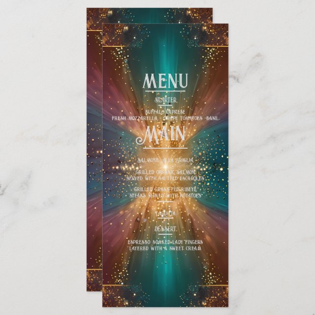 Under the Stars: A Celebration of Love Menu (Front/Back)