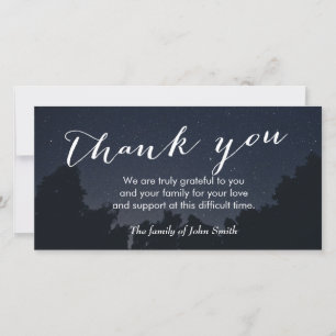 Under the Stars After Funeral Memorial Thank You Card