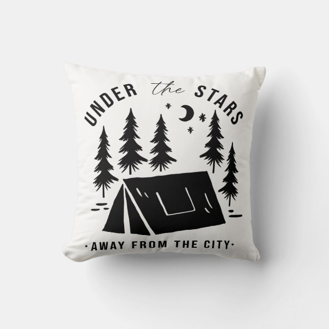 Under The Stars Away From The City Cushion (Front)
