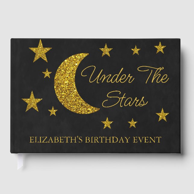 Under The Stars Birthday Guest Book (Front)