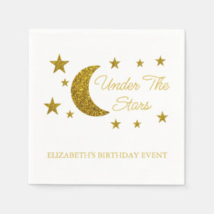 Under The Stars Birthday Napkin