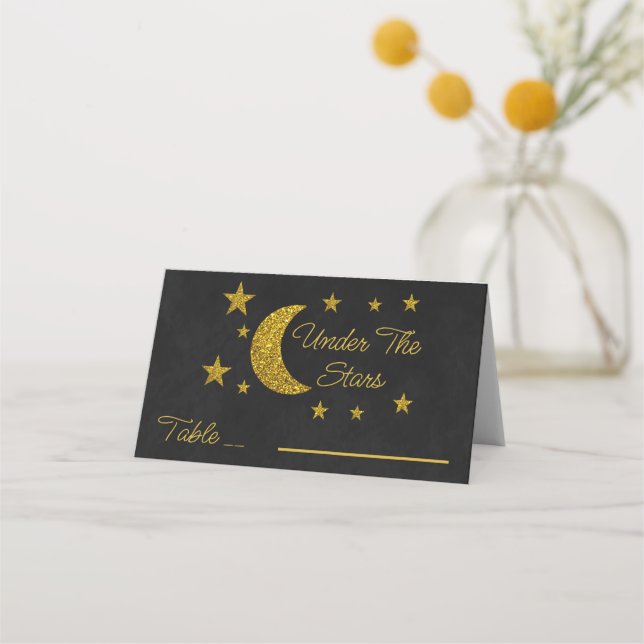 Under The Stars Birthday Place Card (Front)
