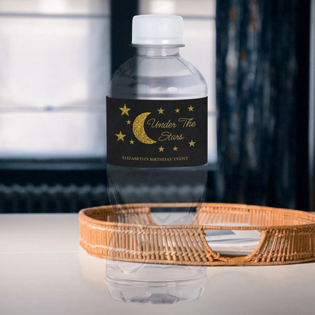 Under The Stars Birthday Water Bottle Label (Creator Uploaded)