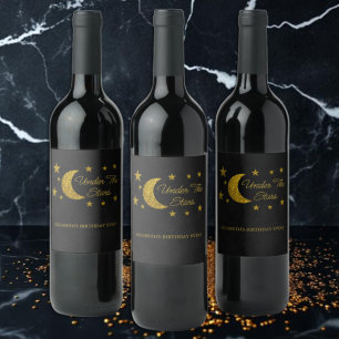 Under The Stars Birthday Wine Label