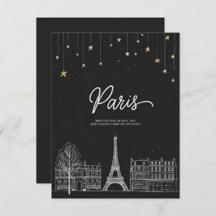 Under the Stars in Paris Invitation