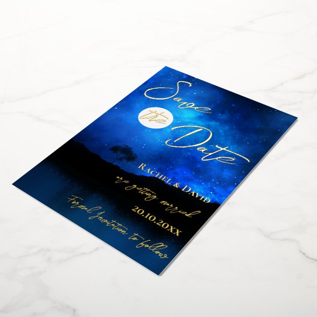 Under The Stars Night Sky Wedding Save The Date  (Rotated)