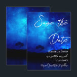 Under the Stars Night Sky Wedding  Save The Date Postcard<br><div class="desc">Under the Stars Night Sky Wedding Save The Date postcard . Announce your big day with these cute and beautiful wedding save the date cards . Send out these beautiful pretty starry night under the stars galaxy wedding announcement Invitations to friends and family. Elegant yet pretty Night Sky Background Wedding...</div>