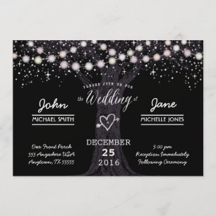 Under the Stars: Pearl Shimmer, envelopes included Invitation