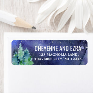 Under The Stars Return Address Label