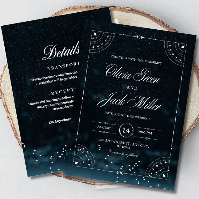 Under The Stars Wedding Celestial Invitation (Creator Uploaded)