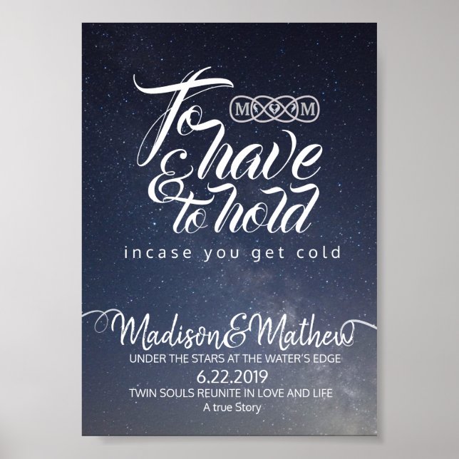 Under The Stars Wedding Sign (Front)