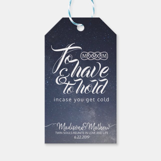 Under The Stars Wedding Tags (Front)