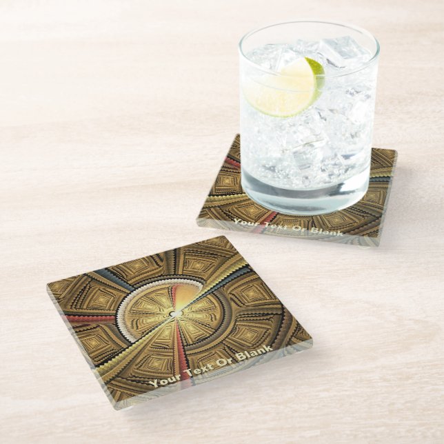 Under The Temple Dome Glass Coaster (Angled)