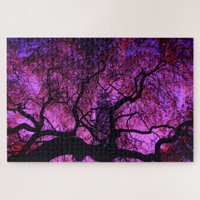 Under The Tree In Pink and Purple Jigsaw Puzzle (Horizontal)