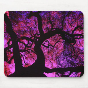 Under the Tree in Pink and Purple Mouse Mat