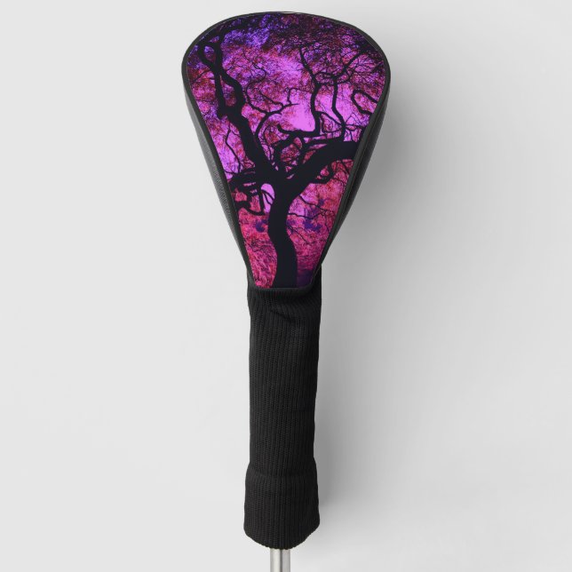 Under The Tree in Pink/Purple  Golf Head Cover (Front)