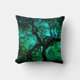 Under The Tree in Turquoise Cushion