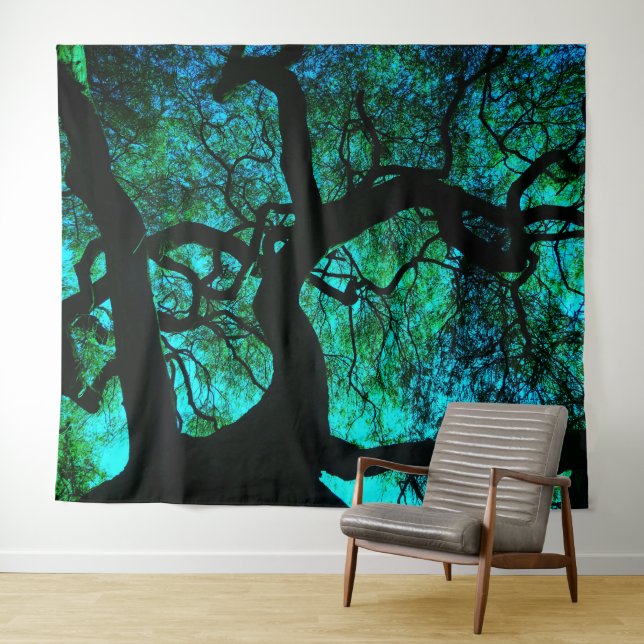 Under the Tree in Turquoise Tapestry (In Situ (Horizontal))