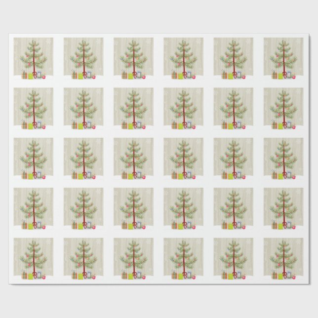 Under the tree wrapping paper (Flat)