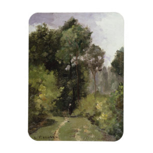 Under the Trees, 1864 (oil on board) Magnet