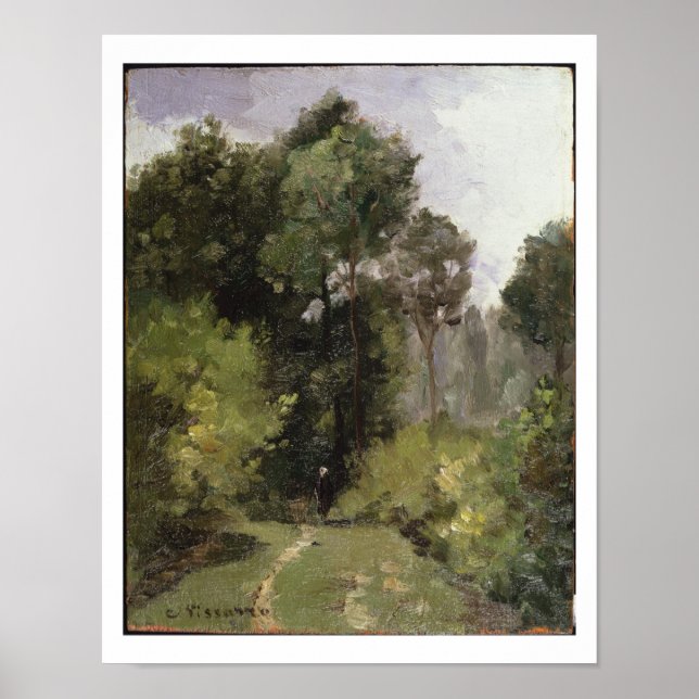 Under the Trees, 1864 (oil on board) Poster (Front)