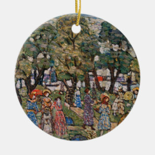 Under the Trees by Maurice Prendergast, Fine Art Ceramic Tree Decoration