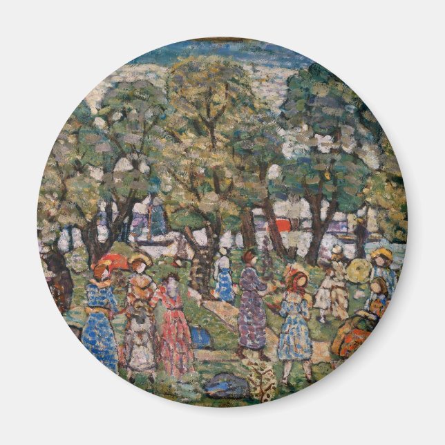 Under the Trees by Maurice Prendergast, Fine Art Magnet (Front)