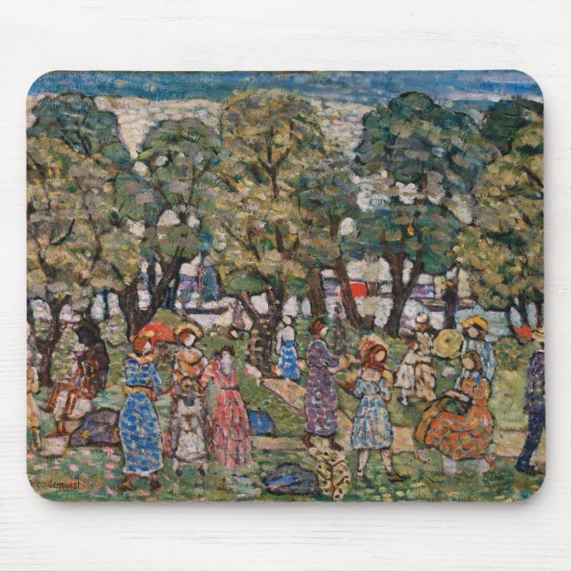 Under the Trees by Maurice Prendergast, Fine Art Mouse Mat (Front)