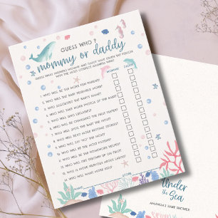 Under the Water Mommy or Daddy Baby Shower Games 