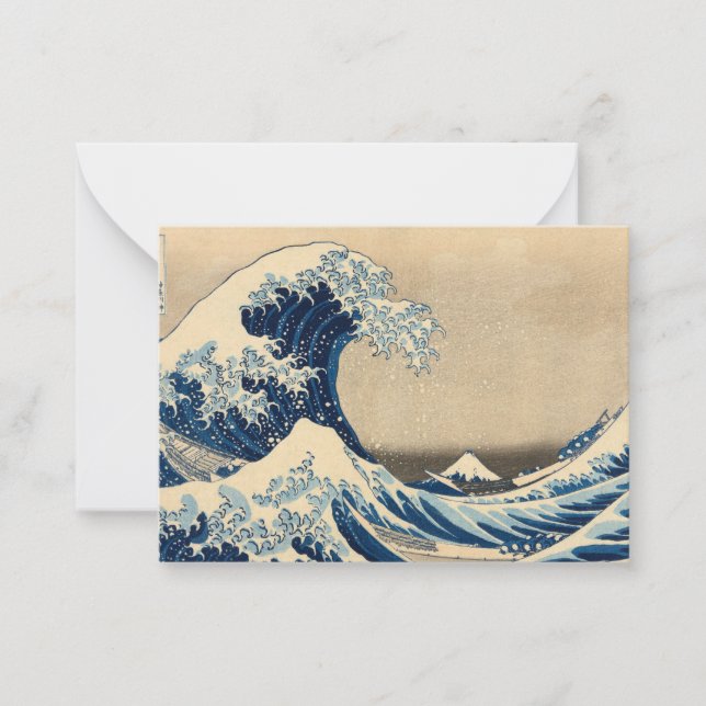 Under the Wave off Kanagawa by Katsushika Hokusai Card (Front)