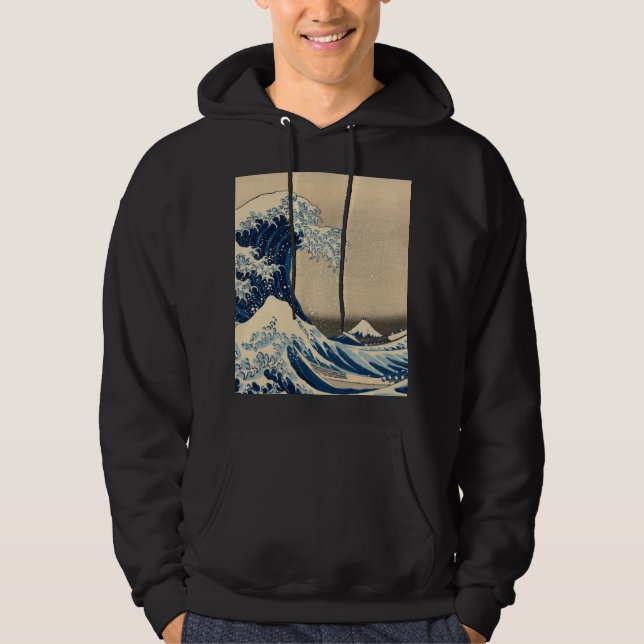 Under the Wave off Kanagawa by Katsushika Hokusai Hoodie (Front)