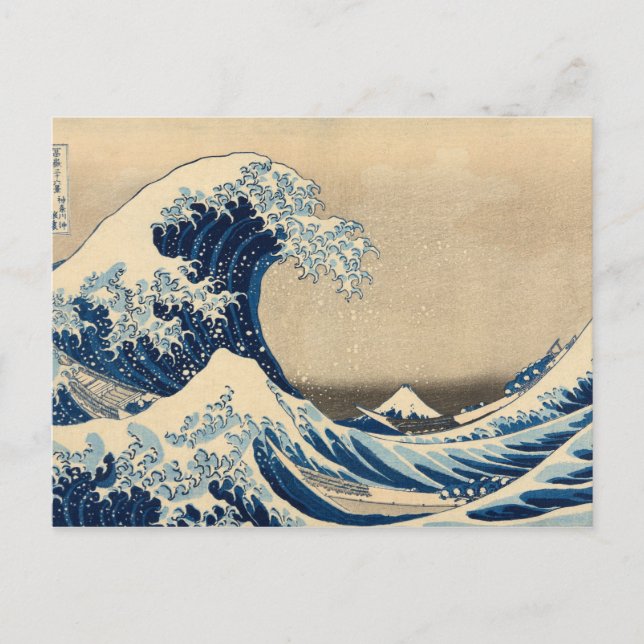Under the Wave off Kanagawa by Katsushika Hokusai Postcard (Front)