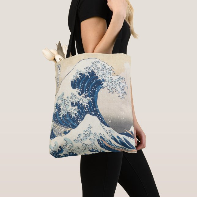 Under the Wave off Kanagawa Tote Bag (Close Up)