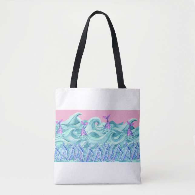 Under the Waves - Mermaid Tails - Tote Bag (Front)