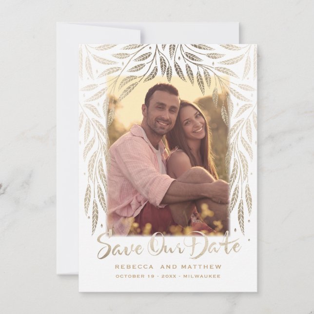 Under the Willows, Photo Save the Date Invitation (Front)