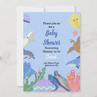 Under Water Baby Shower Invitation