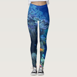 Under Water Ocean World And Summer Story  Leggings