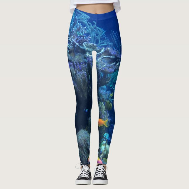 Under Water Ocean World And Summer Story  Leggings (Front)