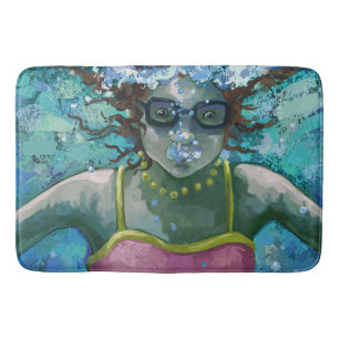 Under Water Swim Art Bath Mat