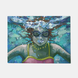 Under Water Swim Art Doormat