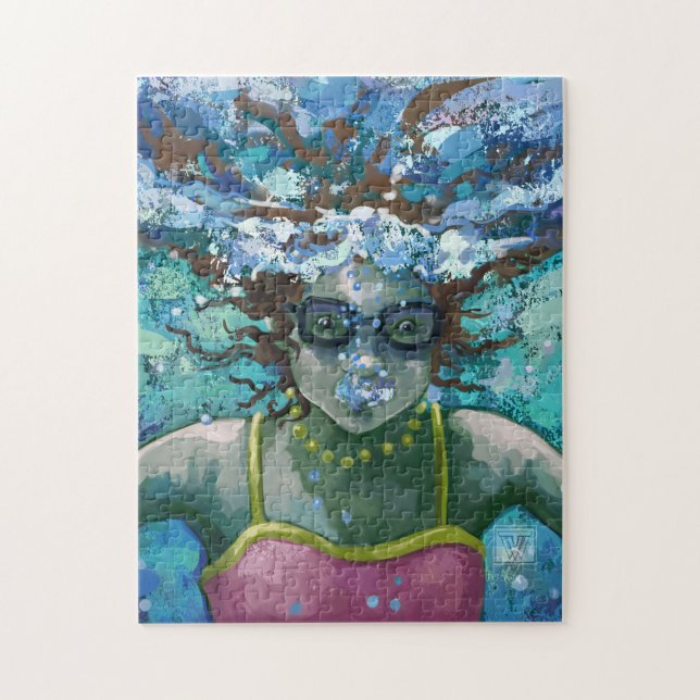Under Water Swim Jigsaw Puzzle (Vertical)