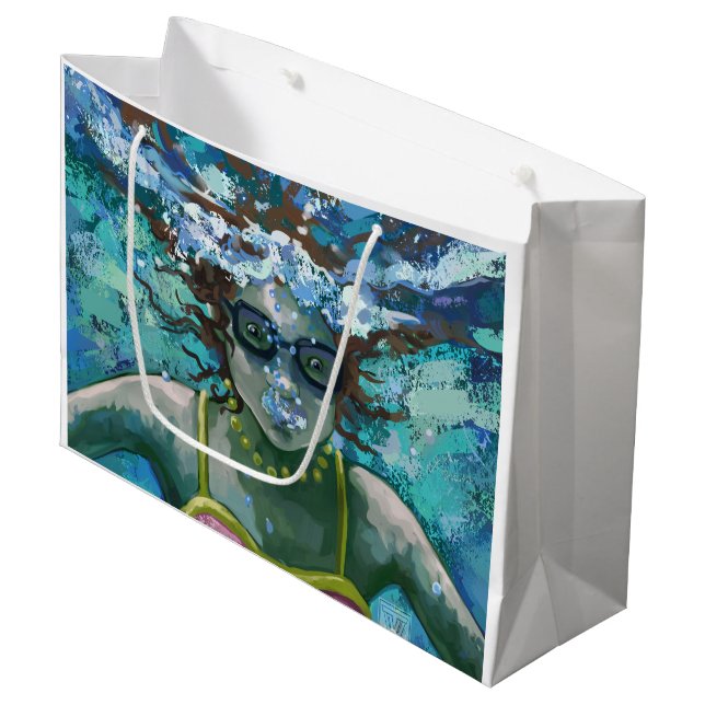 Under Water Swim Large Gift Bag (Front Angled)