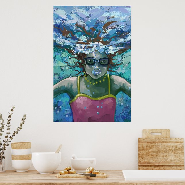 Under Water Swim Poster (Kitchen)