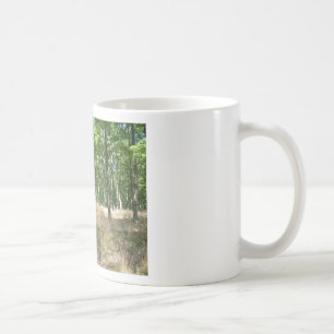 under wood and grass carpets in the fall coffee mug
