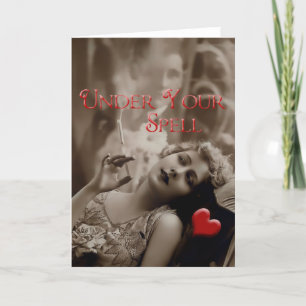 Under Your Spell Vintage Valentine Holiday Card