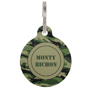 Undercover Camo Camouflage Personalised Pet Tag