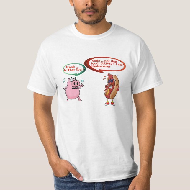 Undercover Hot Dog Shirt - Funny BBQ Lover Tee (Front)