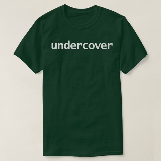 Undercover Typography White Text T-Shirt (Design Front)